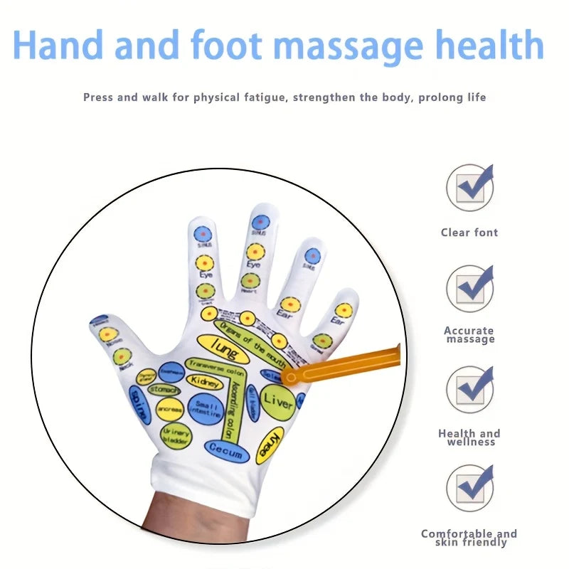 Gesundheitsfördernde Reflexzonen-Socken und -Handschuhe mit Druckpunktanleitung | Entspannende Selbstmassage für Hände und Füße 5