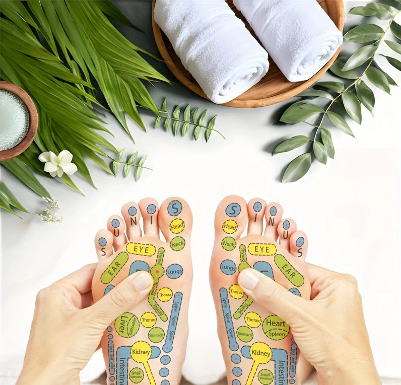 Gesundheitsfördernde Reflexzonen-Socken und -Handschuhe mit Druckpunktanleitung | Entspannende Selbstmassage für Hände und Füße 7