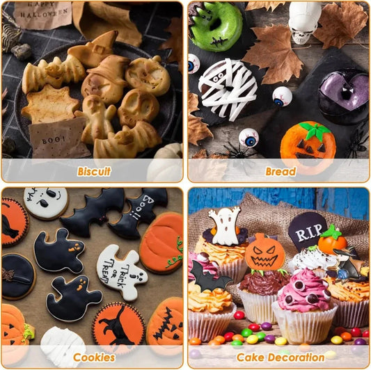 Halloween-Ausstechformen-Set | Edelstahlformen für kreative Halloween-Kekse | 12 gruselige Designs für Spaß beim Backen 1