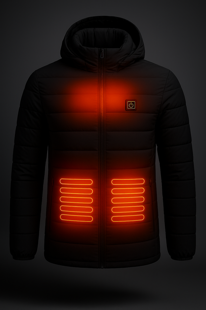 Beheizbare Pufferjacke mit 3 Heizzonen – USB Wärmejacke für Damen & Herren