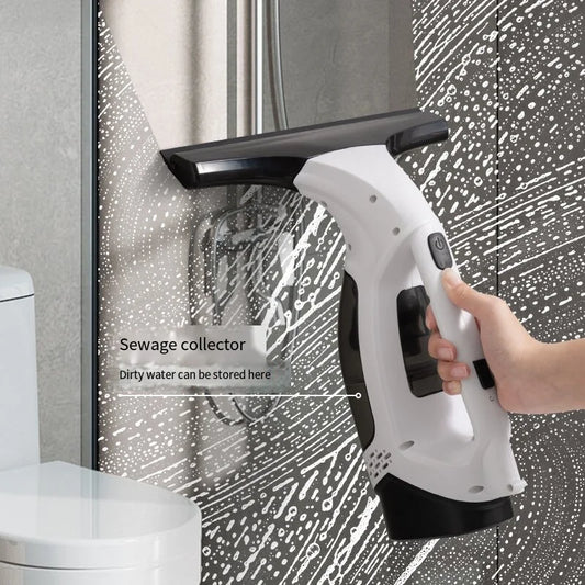 Hochleistungs Glasreiniger | Elektrischer Handreiniger mit Breiter Gummilippe | Müheloses Reinigen für Strahlend Sauberes Glas 2