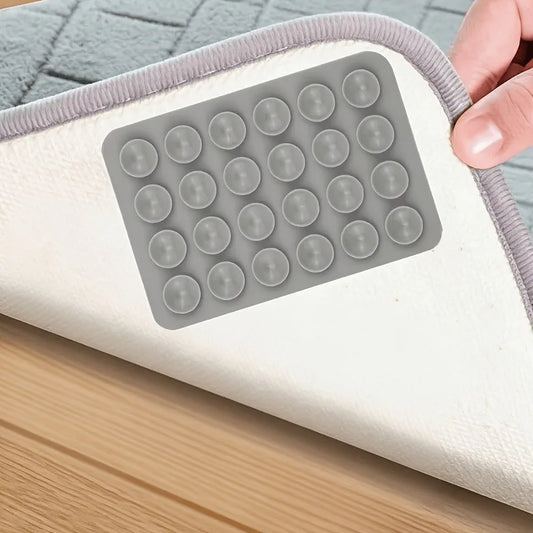 Hochwertige Teppichstopper | Wiederverwendbare Silikonpads mit 24 Saugnäpfen für sicheren Halt 6