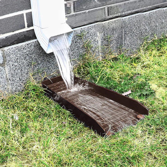 Hochwertiger Fallrohr-Spritzschutz mit gezieltem Wasserfluss | Effektive Regenwasserableitung für einen sauberen Garten 1