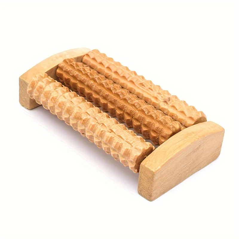 Holz Fußmassagebrett | Strukturiertes Design mit Erhabenen Rollen | Entspannung für Wohlbefinden Zuhause 2