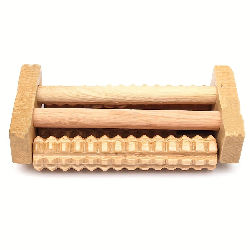 Holz Fußmassagebrett | Strukturiertes Design mit Erhabenen Rollen | Entspannung für Wohlbefinden Zuhause 3