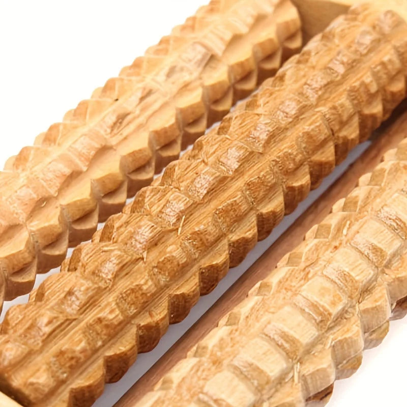 Holz Fußmassagebrett | Strukturiertes Design mit Erhabenen Rollen | Entspannung für Wohlbefinden Zuhause 5