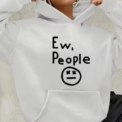 Hoodie mit Ew, People Print | Bequemer Kapuzenpullover für entspannte Tage 1