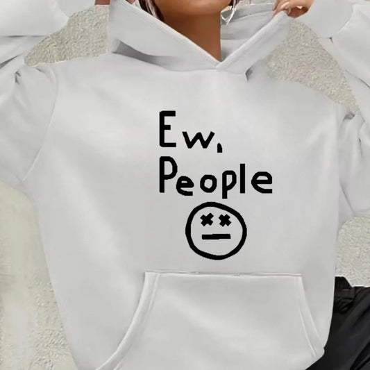 Hoodie mit Ew, People Print | Bequemer Kapuzenpullover für entspannte Tage 1