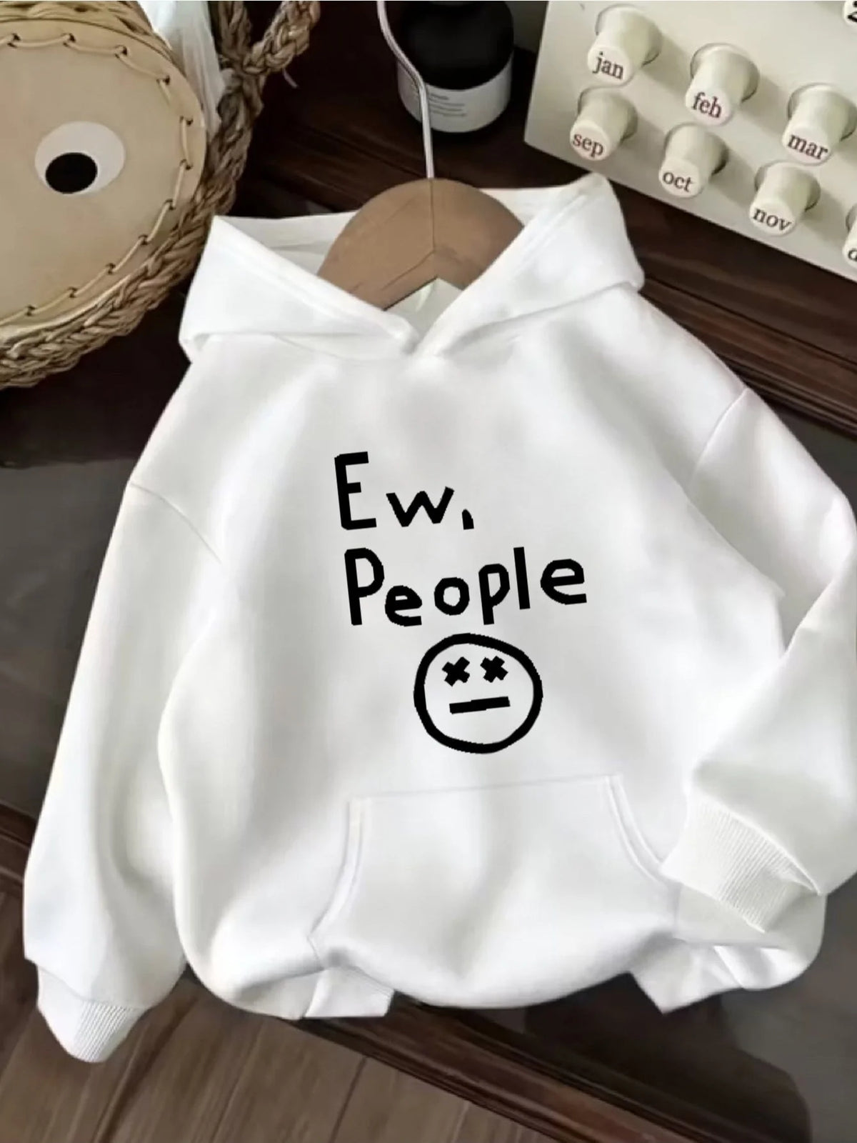 Hoodie mit Ew, People Print | Bequemer Kapuzenpullover für entspannte Tage 3