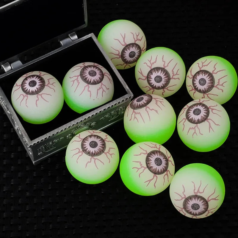 Hüpfbälle mit Augapfel-Design für Halloween mit fluoreszierendem Effekt | Spaßige Deko für gruselige Partys 6
