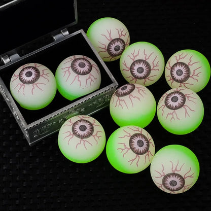 Hüpfbälle mit Augapfel-Design für Halloween mit fluoreszierendem Effekt | Spaßige Deko für gruselige Partys 6