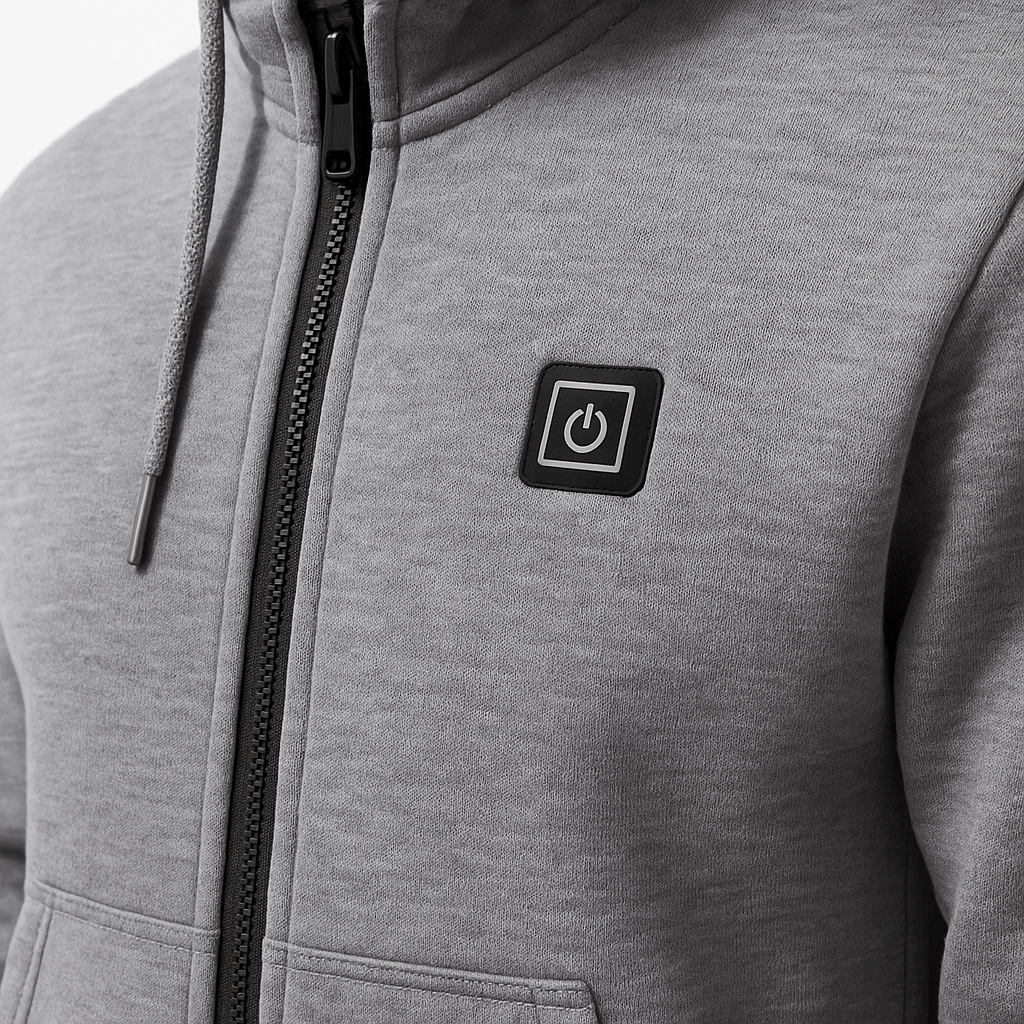 Beheizbarer Zip-Pullover