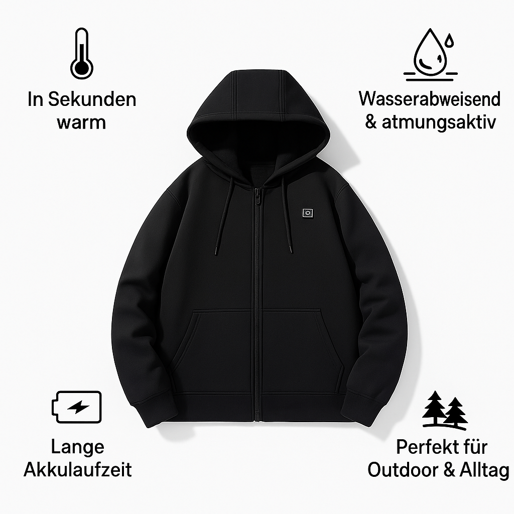 Beheizbarer Zip-Pullover