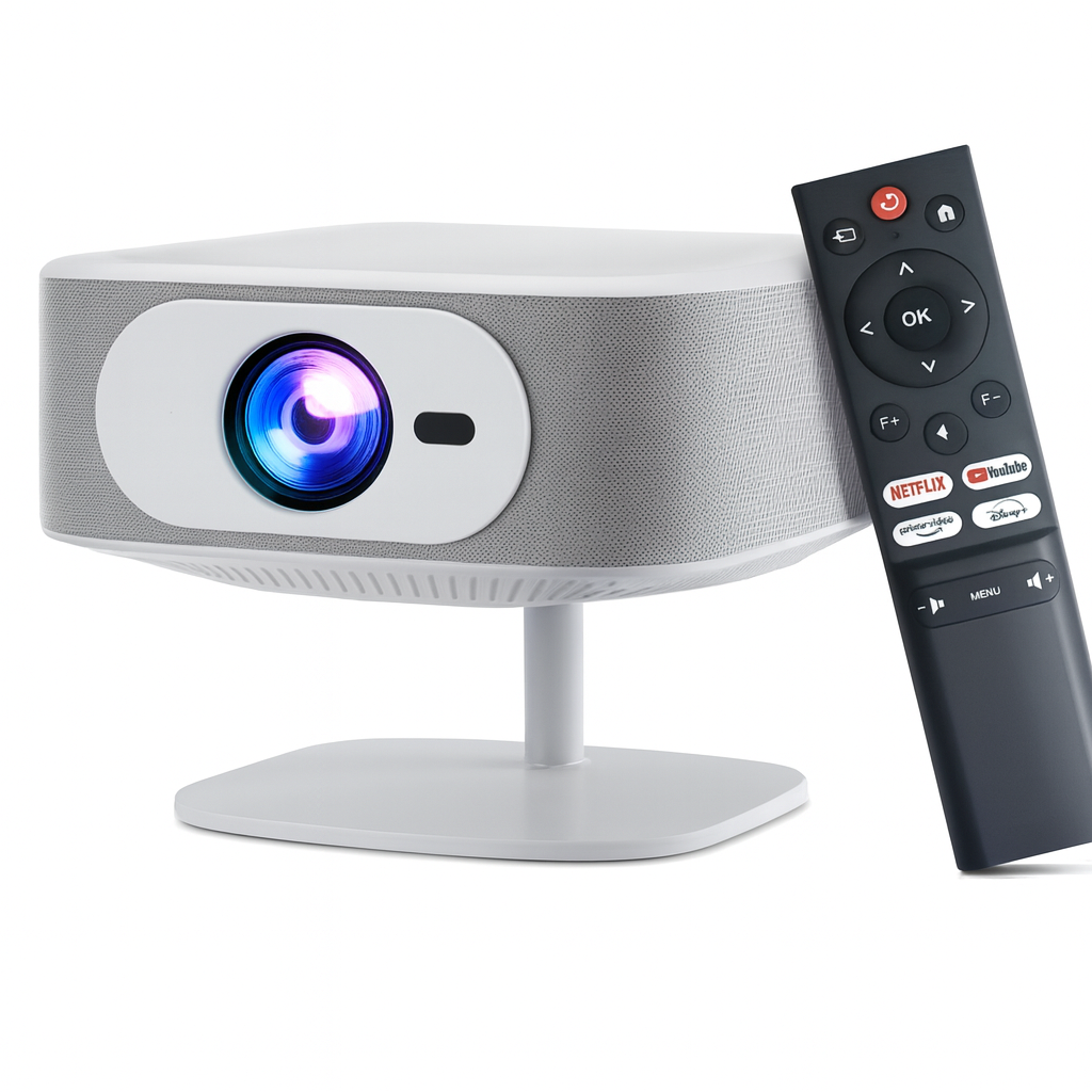 VisionGo Smart Beamer – Android 13, 1080P, WiFi 6, BT 5.2, 12000 Lumen
