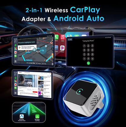 Kabelloser CarPlay & Android Auto Adapter – Plug & Play Dongle für iPhone & Android (USB / USB-C)