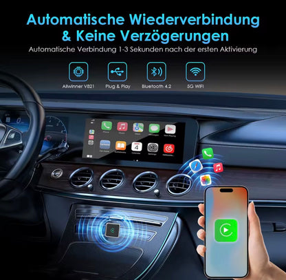 Kabelloser CarPlay & Android Auto Adapter – Plug & Play Dongle für iPhone & Android (USB / USB-C)