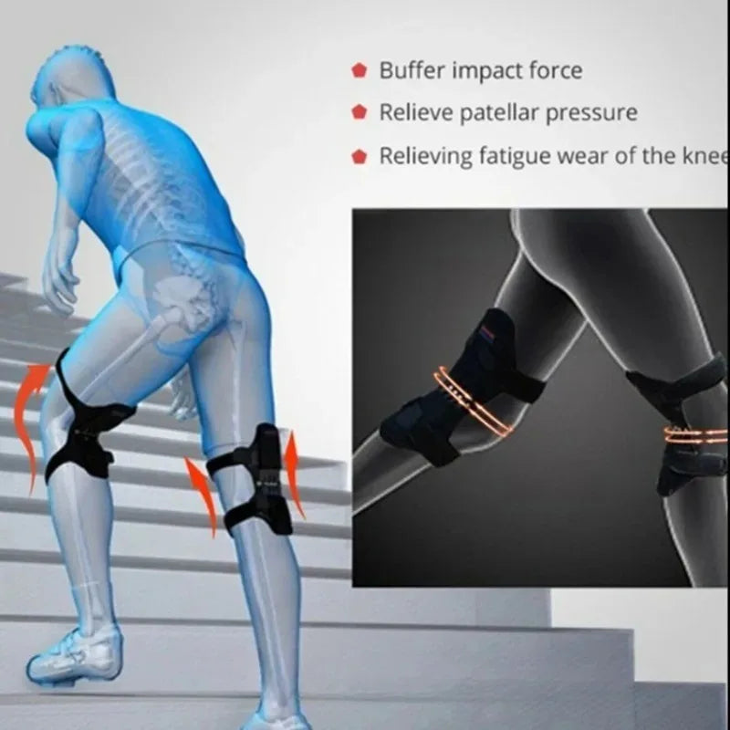 Kniebandage mit Federmechanismus und verstellbarem Verschluss | Optimale Unterstützung für aktive Erwachsene 4