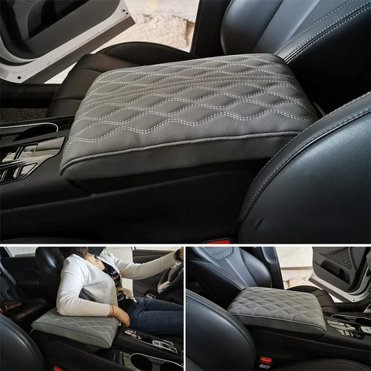 Komfort Plus | Schaumstoff Armlehnenpolster für Mittelkonsole mit Wasserdichter Lederoberfläche | Ergonomisches Design für Entspanntes Fahren 0