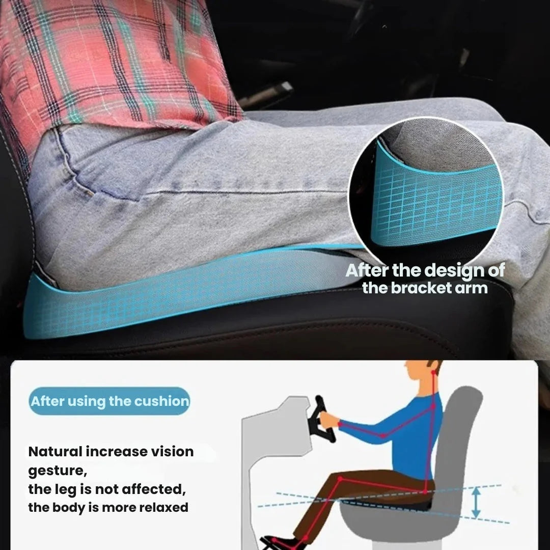 Komfort Sitzkissen | Ergonomisches Autositzkissen mit Rutschfester Unterseite | Schmerzlinderung und Unterstützung für Optimale Körperhaltung 4