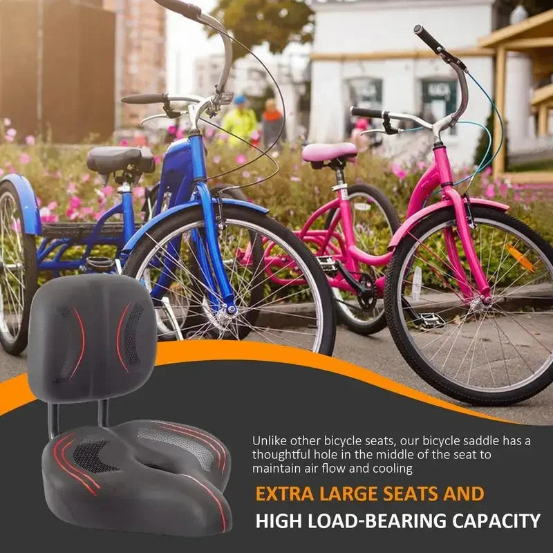 Komfortsattel | Fahrradsitz mit Rückenlehne für entspanntes Fahren | Ideal für Cruiser und E-Bikes 8