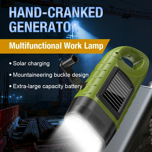 Kompakte Solar-Kurbeltaschenlampe mit Handkurbel für Notfälle | Zuverlässige Lichtquelle für Camping und Outdoor 1