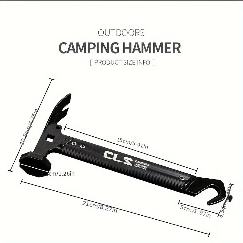 Kompakter Camping-Zelthammer mit Multifunktionskopf für einfachen Aufbau 3