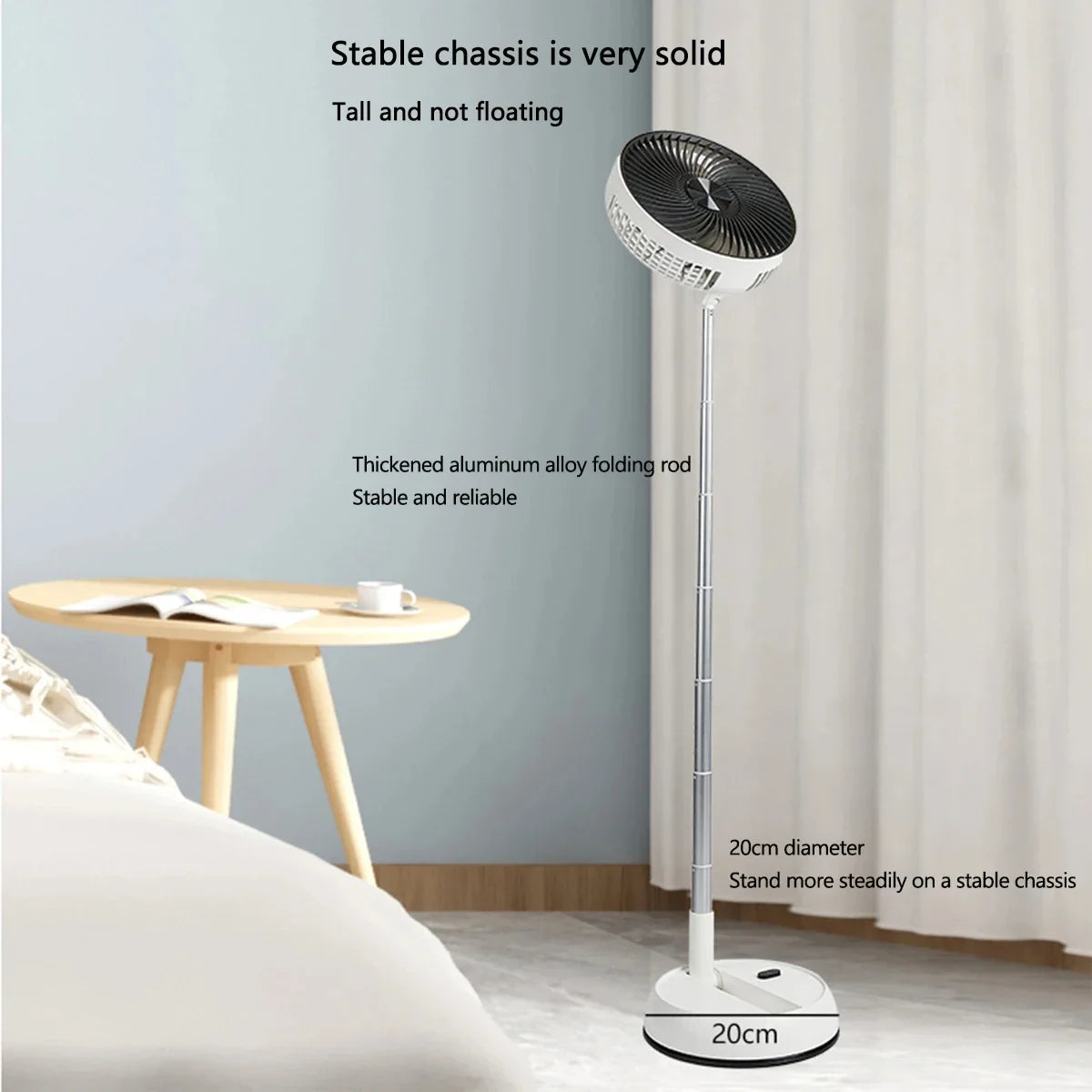 Kompakter Oszillierender Ventilator mit Fernbedienung für Flexible Kühlung 2