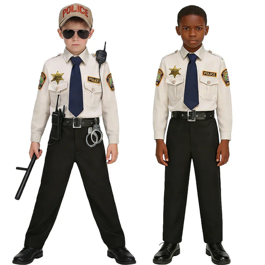 Kostümset für Kinder | Polizei-Outfit mit Charaktervollen Details | Perfekt für Rollenspiele und Verkleidungstage 1
