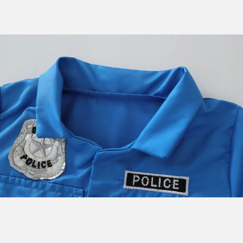 Kostümset für Mädchen | Polizei-Outfit mit Abzeichen | Perfekt für Rollenspiele und Abenteuer 2