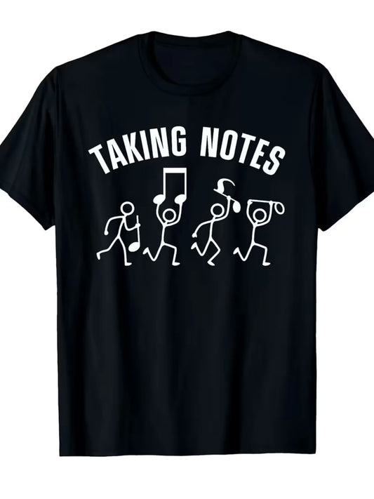 Kreatives Grafik-T-Shirt mit Musik-Wortspiel für Musikliebhaber | Atmungsaktives Design für Konzerte und Freizeit 1