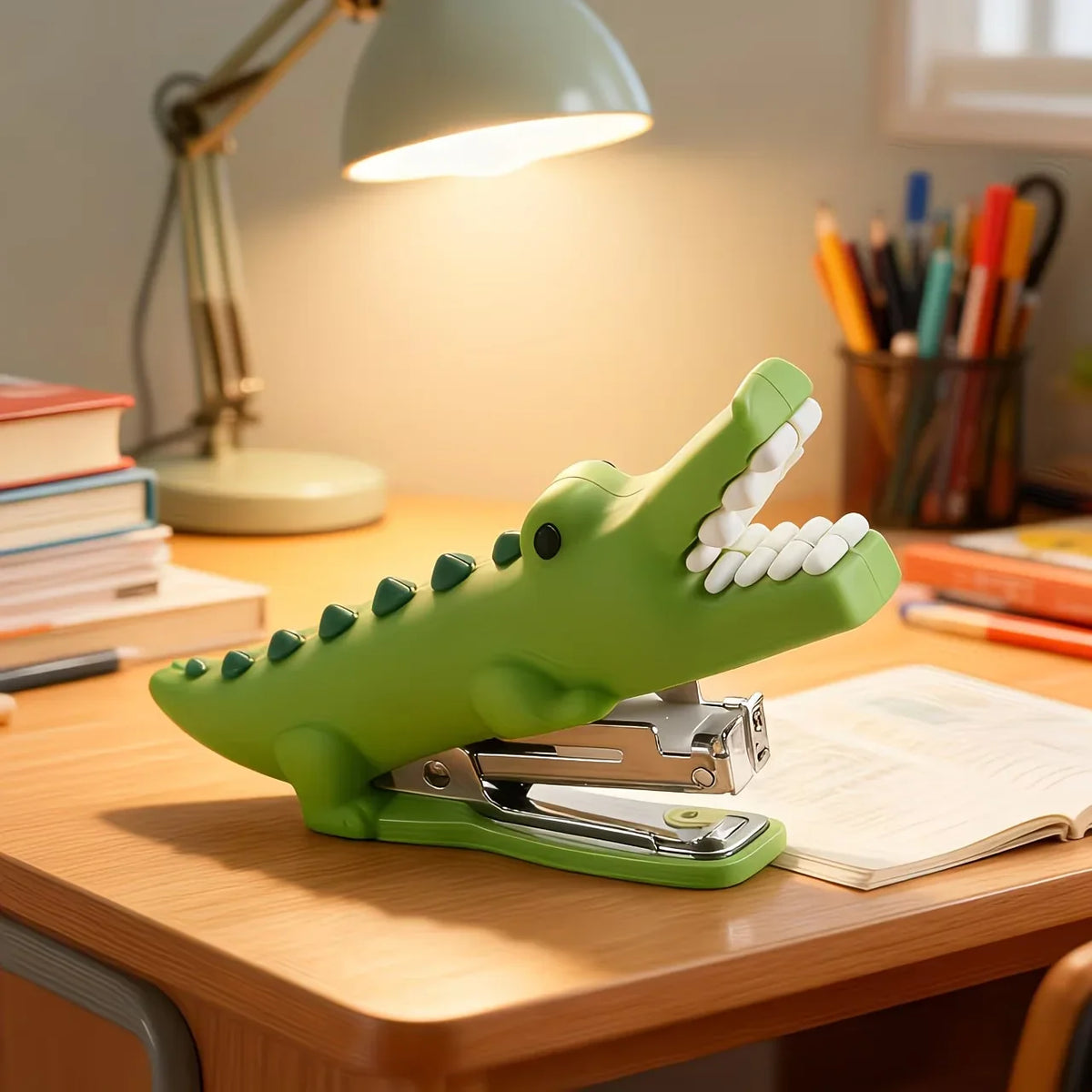 Krokodil Minihefter | Niedlicher Hefter mit Kompaktem Design für Büro und Schule 1