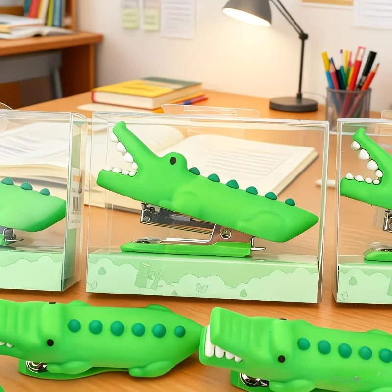 Krokodil Minihefter | Niedlicher Hefter mit Kompaktem Design für Büro und Schule 3