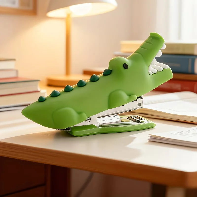 Krokodil Minihefter | Niedlicher Hefter mit Kompaktem Design für Büro und Schule 4