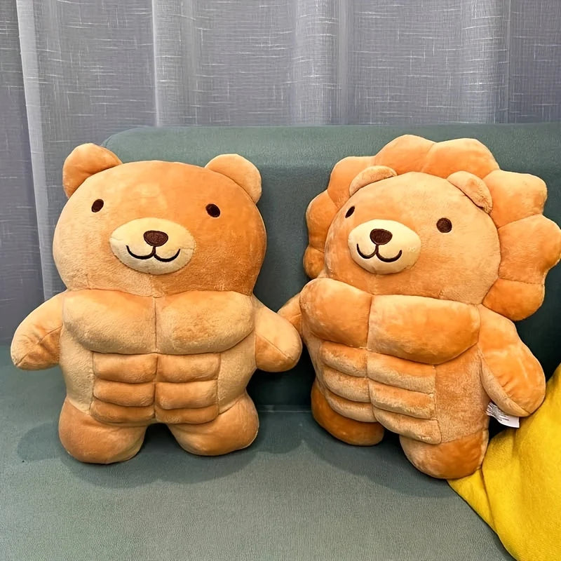 Kuschelfreund | Plüschmuskeltier mit Lustigem Design | Perfekter Begleiter für Kinder und Deko 3