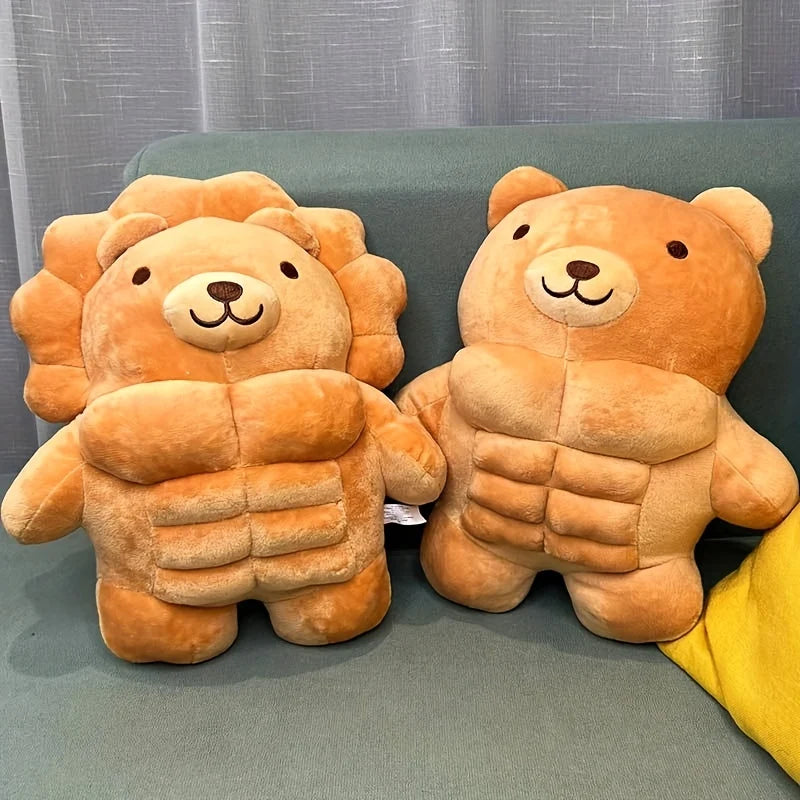 Kuschelfreund | Plüschmuskeltier mit Lustigem Design | Perfekter Begleiter für Kinder und Deko 6