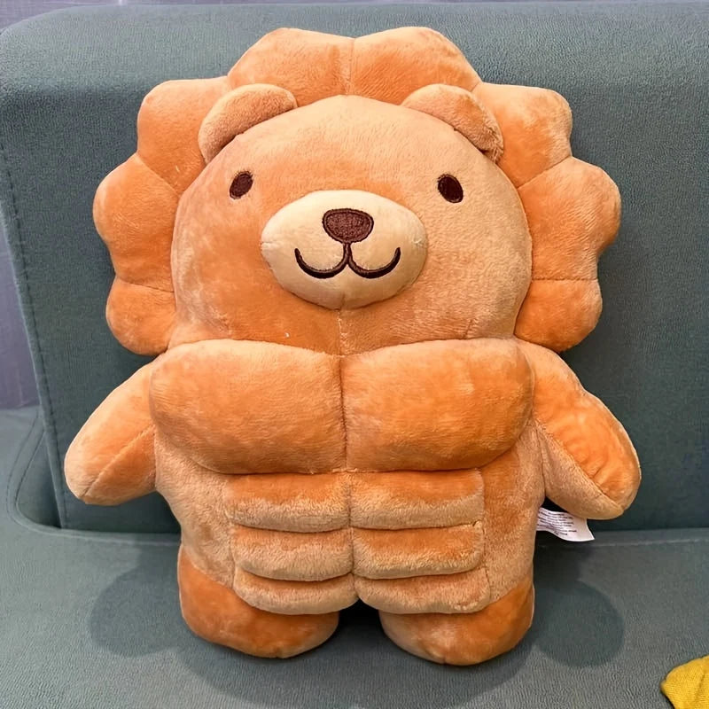 Kuschelfreund | Plüschmuskeltier mit Lustigem Design | Perfekter Begleiter für Kinder und Deko 8