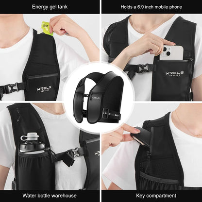 Lauf-Trinkweste | Ergonomische Laufweste mit Schnellzugriff-Trinksystem | Ideal für Marathonläufer und Outdoor-Sportler 7