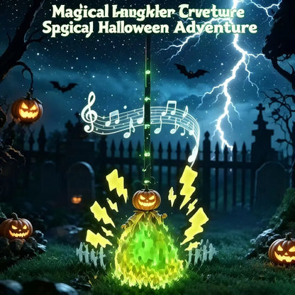 Laufender Hexenbesen | Animierter Besen mit Geräusch- und Berührungsaktivierung | Gruselige Halloween-Dekoration für unvergessliche Partys 4