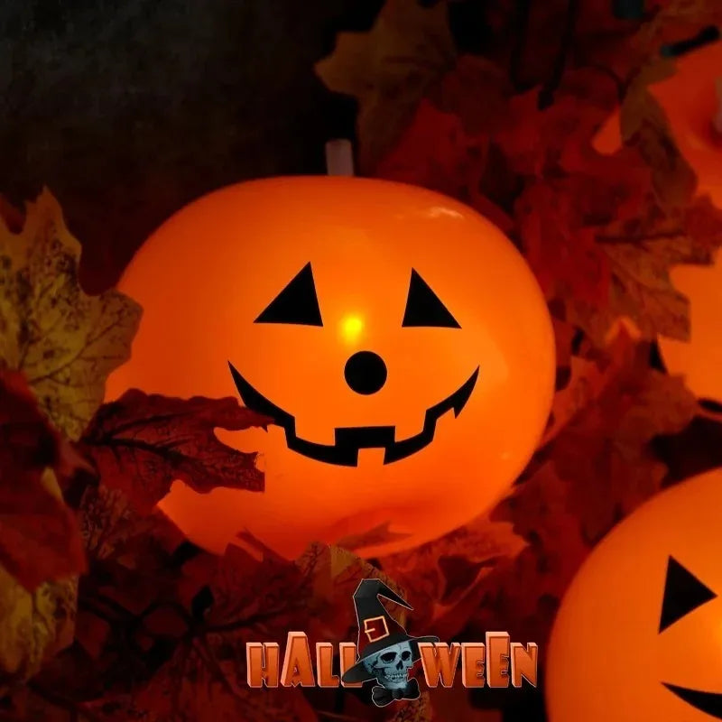 Leuchtende Halloween-Ballons | 25 cm Kürbis-Ballons mit integriertem Licht | Perfekte Dekoration für Halloween-Partys 4