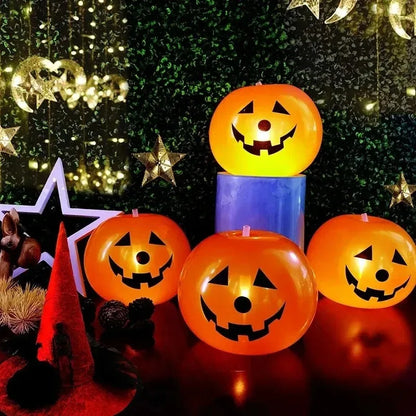 Leuchtende Halloween-Ballons | 25 cm Kürbis-Ballons mit integriertem Licht | Perfekte Dekoration für Halloween-Partys 6
