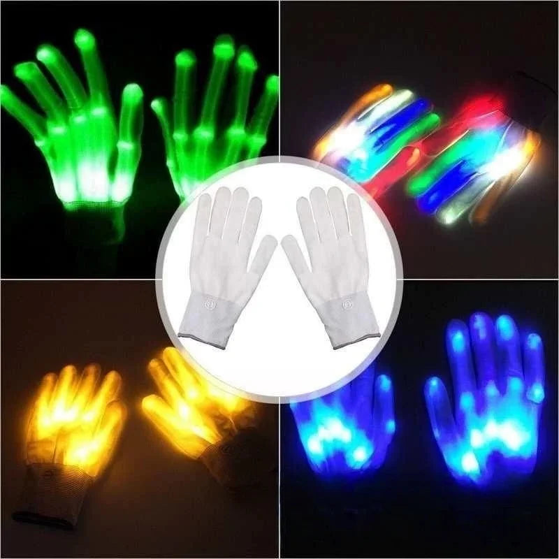 Leuchtende LED-Skelett-Handschuhe mit Anpassbarem Lichteffekt für Gruselige Partylooks 2