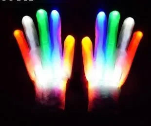 Leuchtende LED-Skelett-Handschuhe mit Anpassbarem Lichteffekt für Gruselige Partylooks 4
