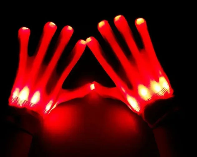 Leuchtende LED-Skelett-Handschuhe mit Anpassbarem Lichteffekt für Gruselige Partylooks 6