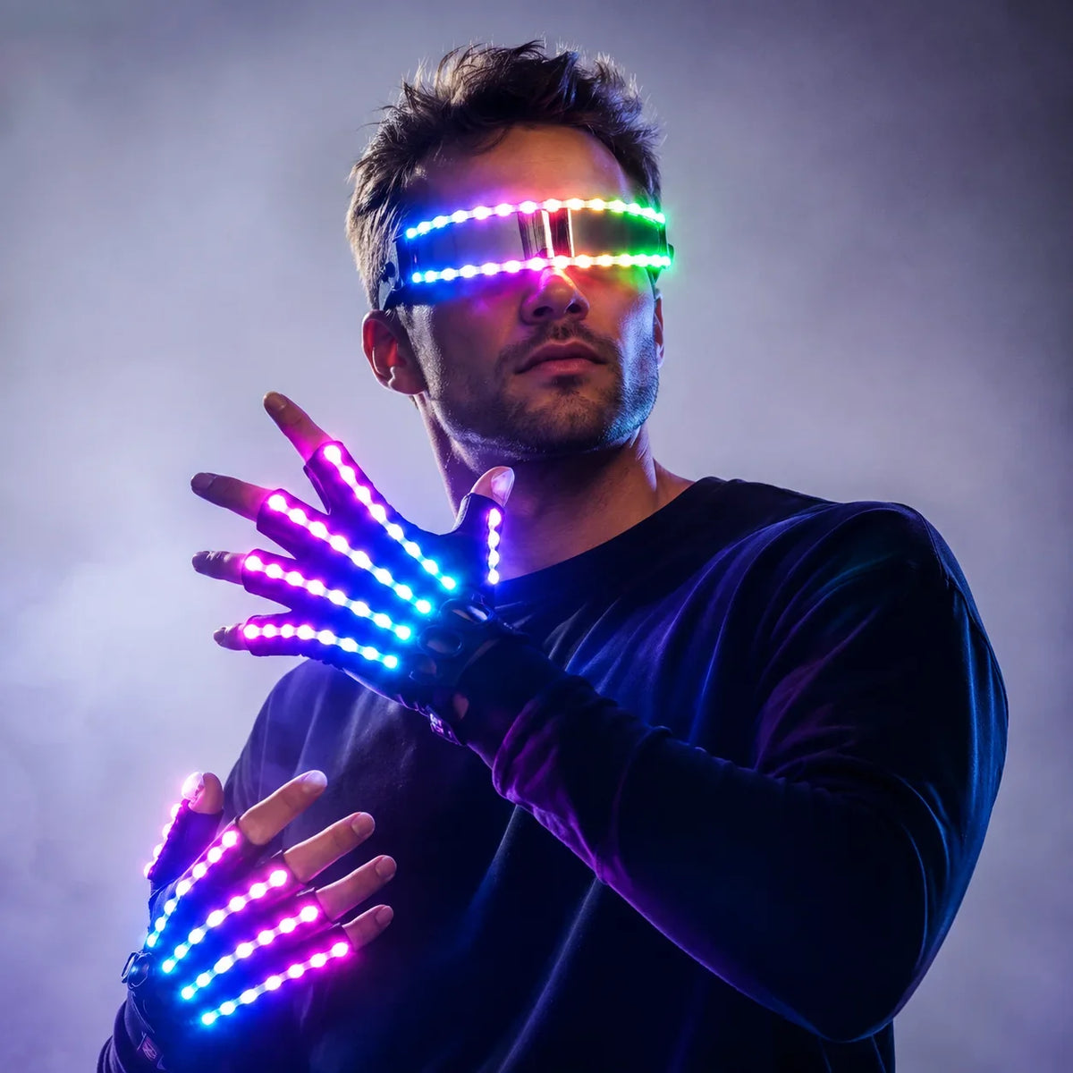 Lichtwelle | LED Gear Set mit Fernbedienung für atemberaubende Lichteffekte | Perfekt für Partys und Auftritte 1