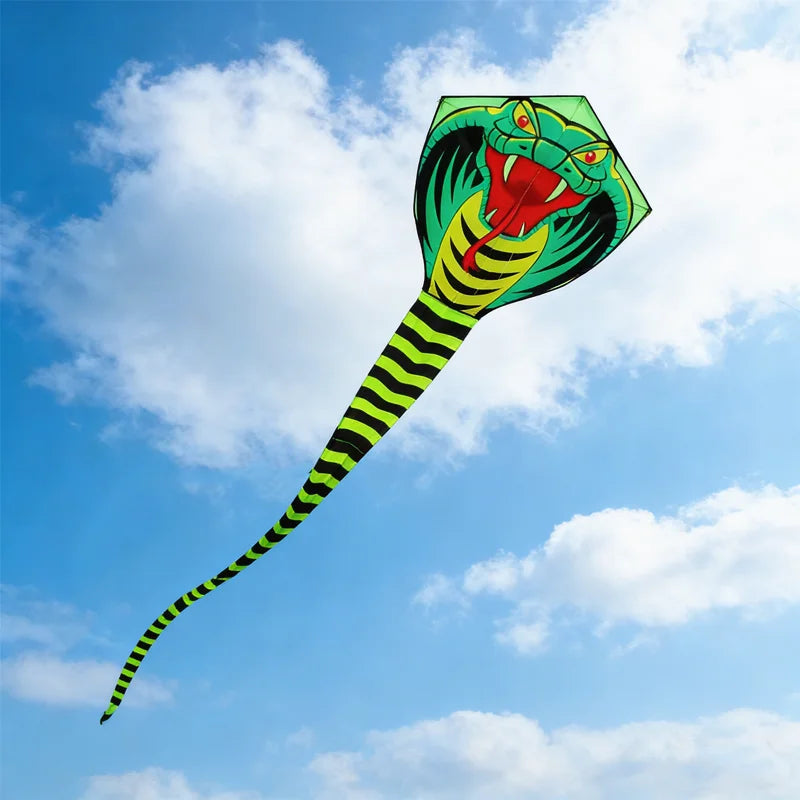 Luftige Abenteuer | Riesenschlangen-Drachen mit Leuchtendem Kobra-Gesicht | Faltbar für Outdoor-Spaß 1