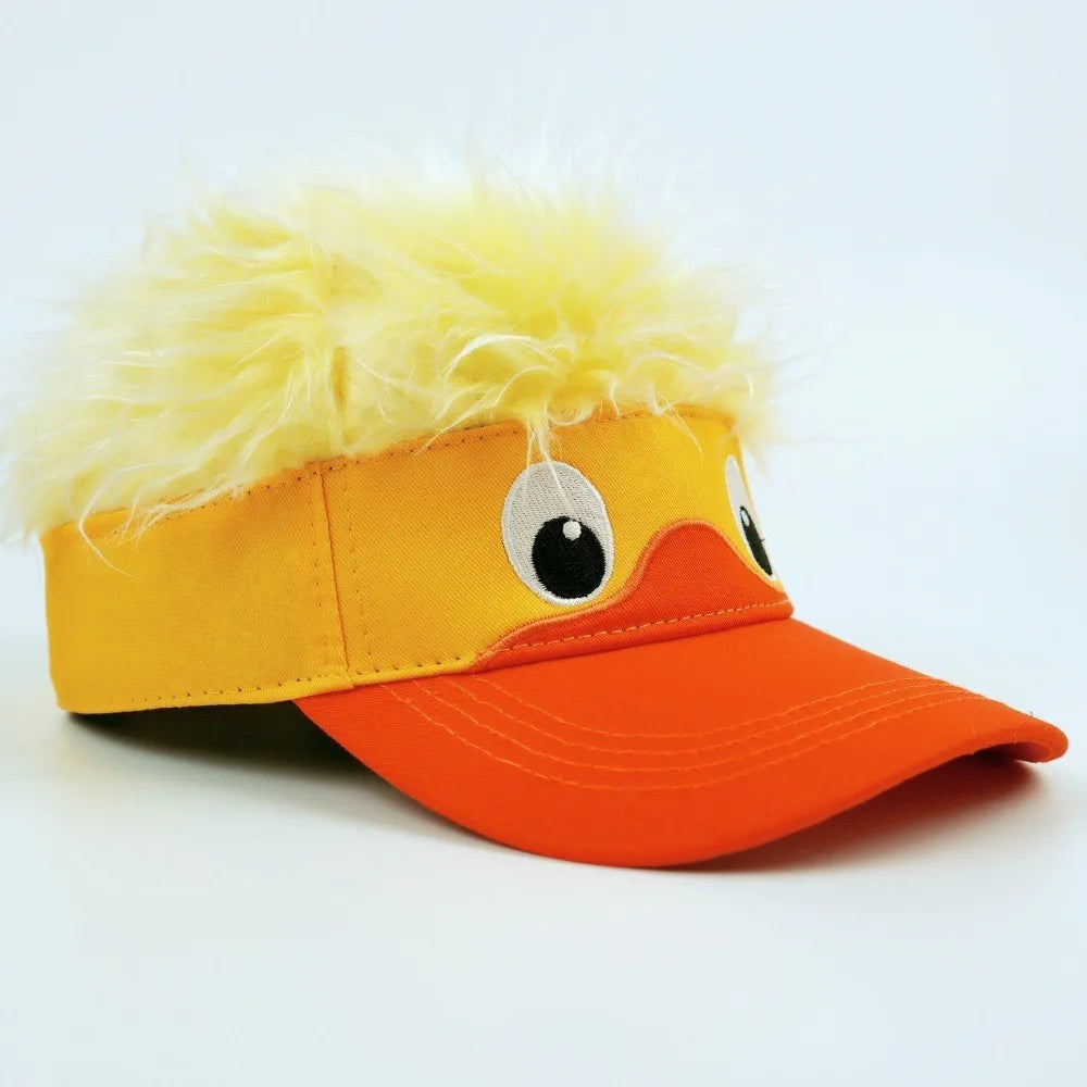 Lustige Entenperücke | Flauschige Mütze mit Cartoon-Entengesicht | Unisex für Partys und Kostüme 1