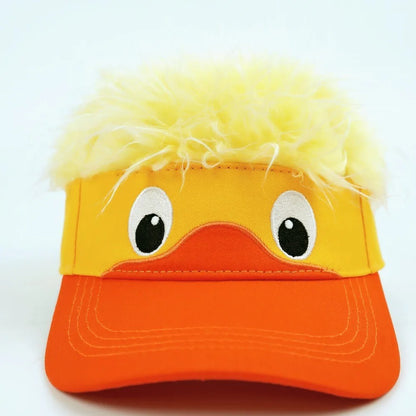 Lustige Entenperücke | Flauschige Mütze mit Cartoon-Entengesicht | Unisex für Partys und Kostüme 2