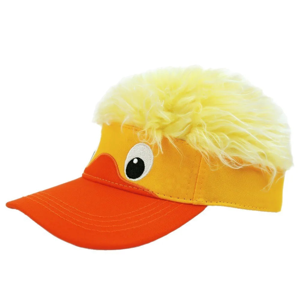 Lustige Entenperücke | Flauschige Mütze mit Cartoon-Entengesicht | Unisex für Partys und Kostüme 3