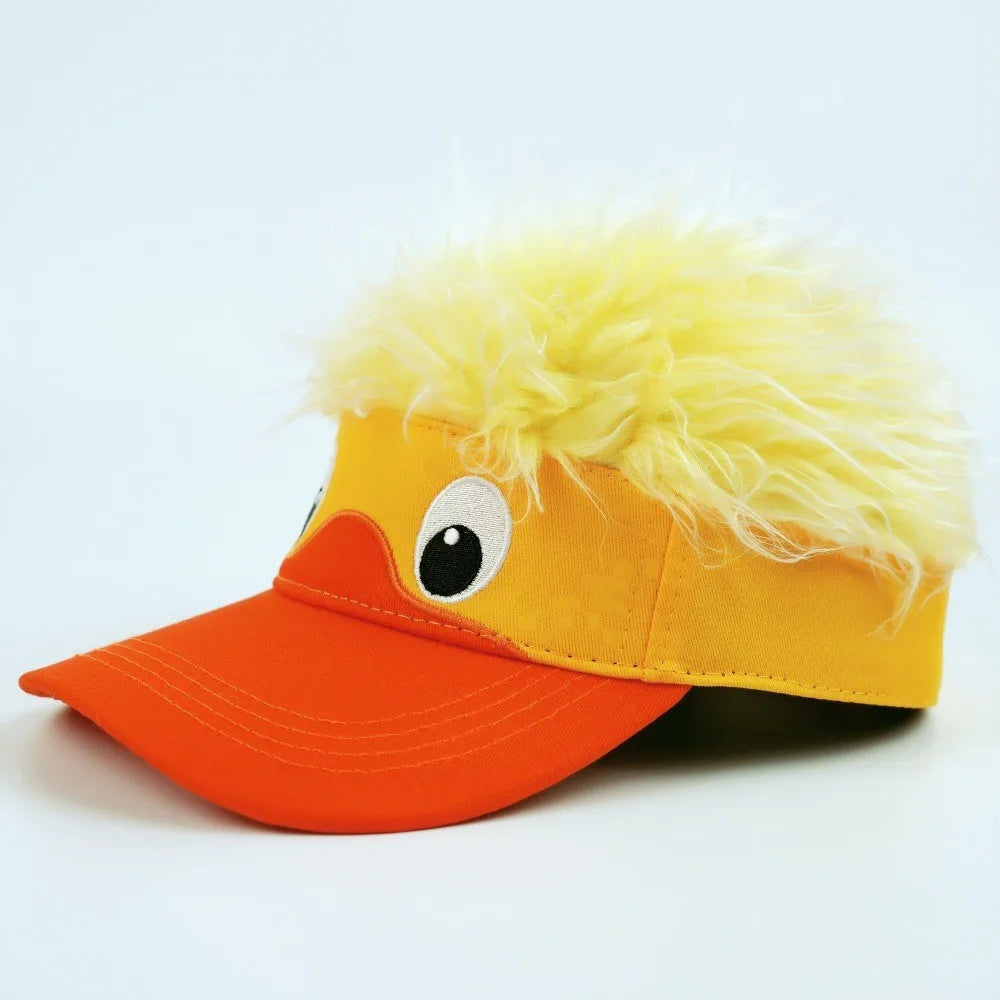 Lustige Entenperücke | Flauschige Mütze mit Cartoon-Entengesicht | Unisex für Partys und Kostüme 4