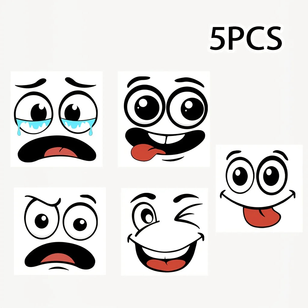 Lustige Gesichtsaufkleber | Cartoon Sticker Set für Kreative Gestaltung | Ausdrucksstarke Designs für Jeden Raum 1